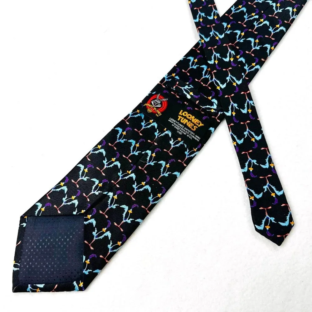 Official Looney Tunes Wile E. Coyote and Roadrunner Silk Neck Tie
